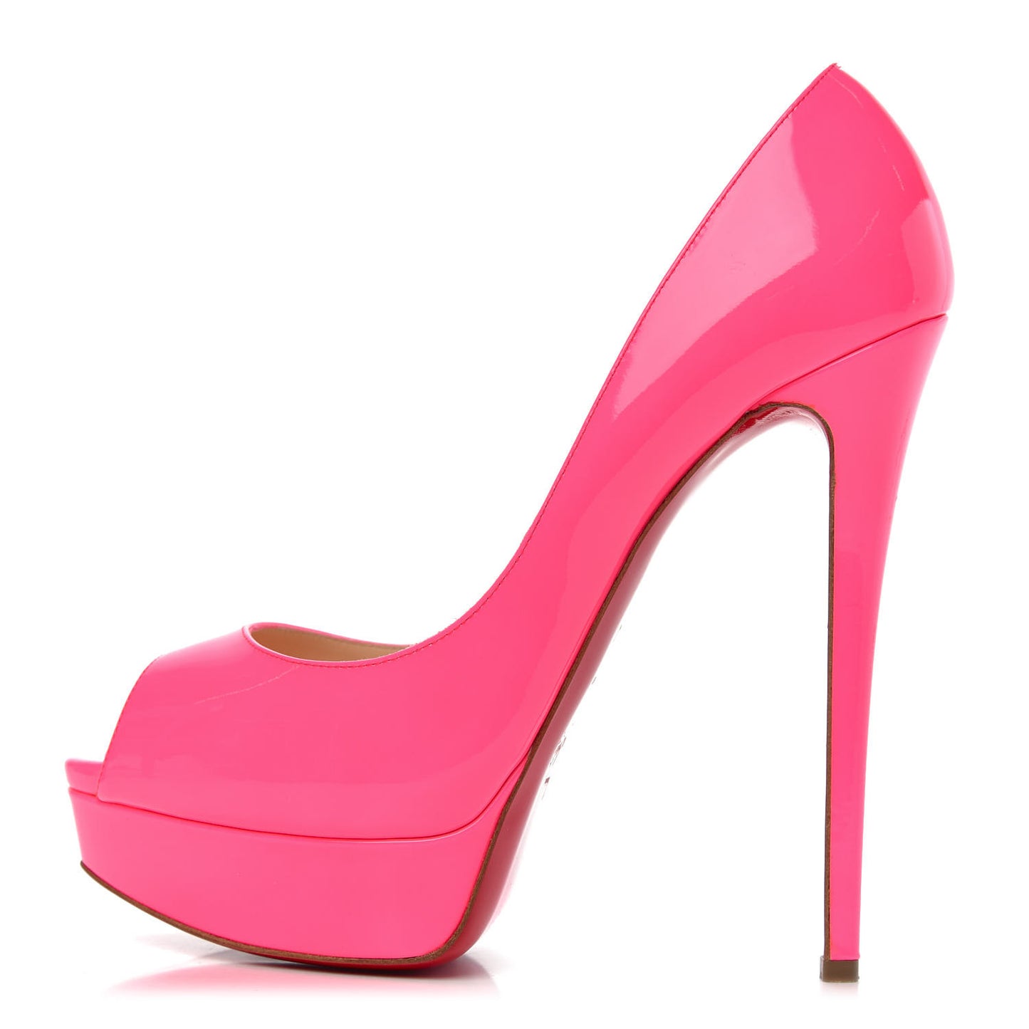 Patent Lady Peep 150 Pumps 40 Shocking Pink