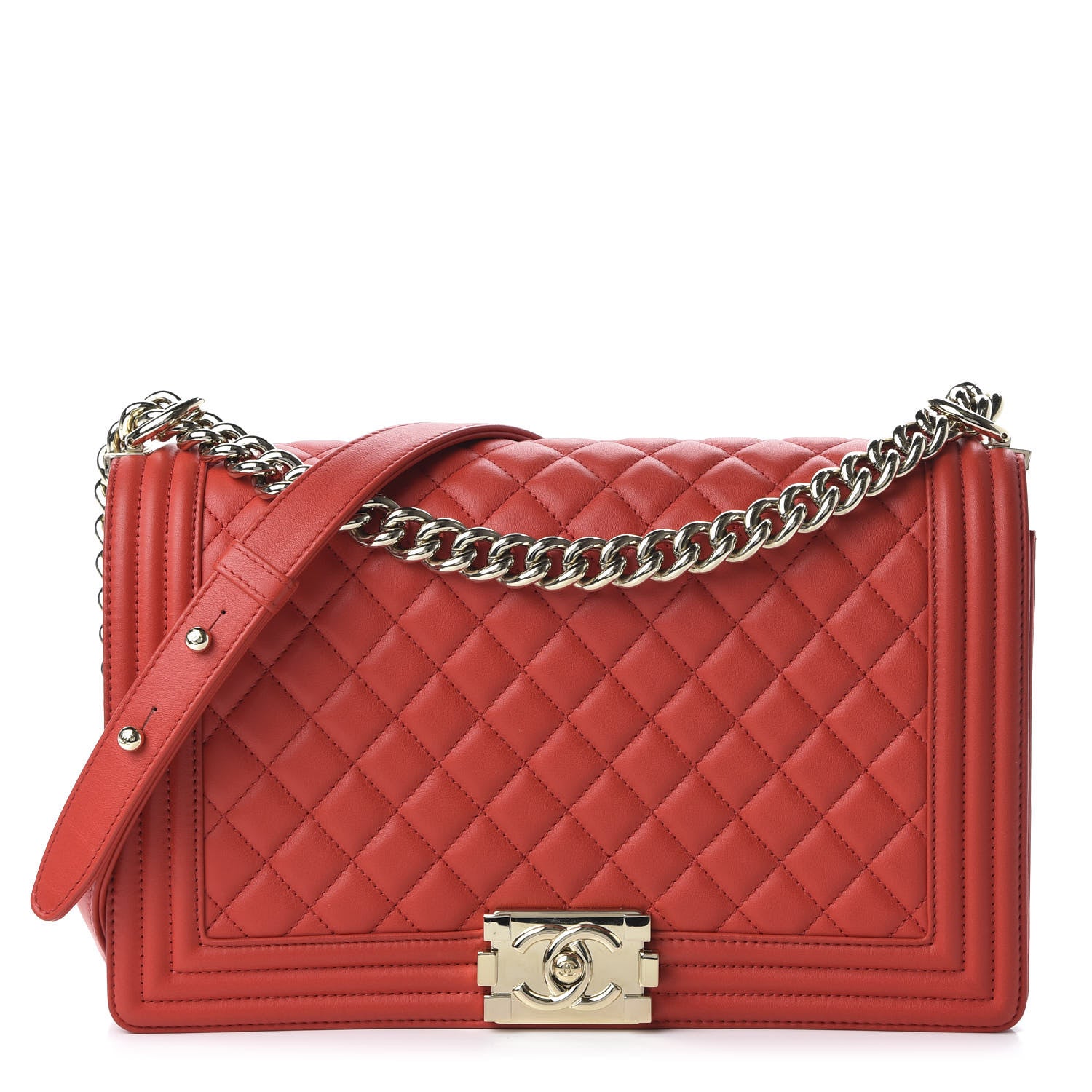 Chanel Lambskin Quilted New Medium Boy Flap Red 1 of 11