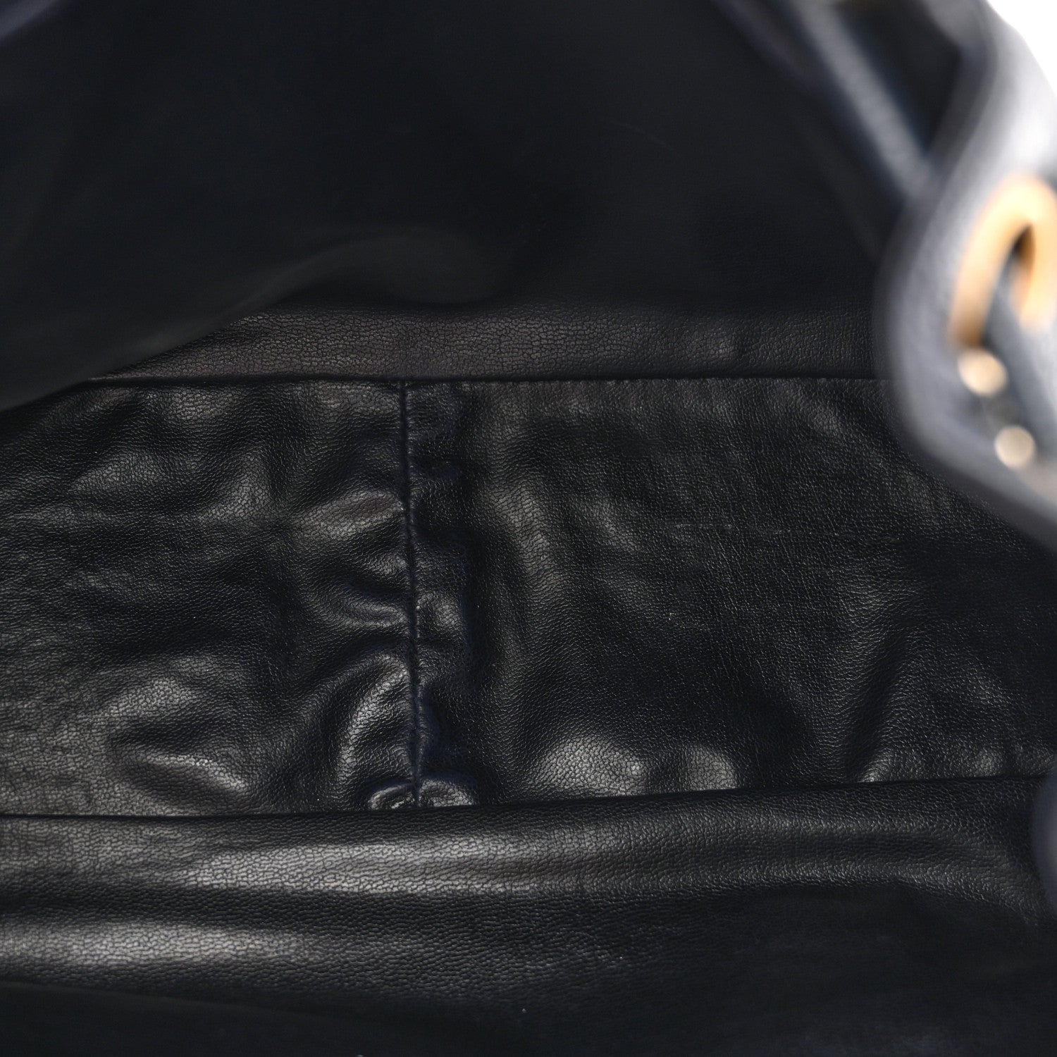 Chanel Caviar Quilted CC Drawstring Backpack Navy 5 of 14