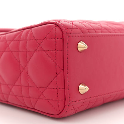 Christian Dior Lambskin Cannage Dioramour Small My ABCDior Lady Dior Fraise 9 of 10