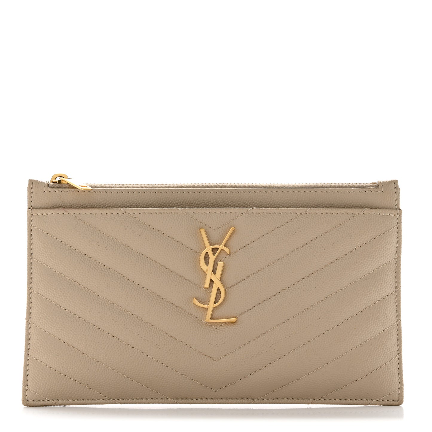Grain De Poudre Chevron Monogram Bill Pouch Sea Salt