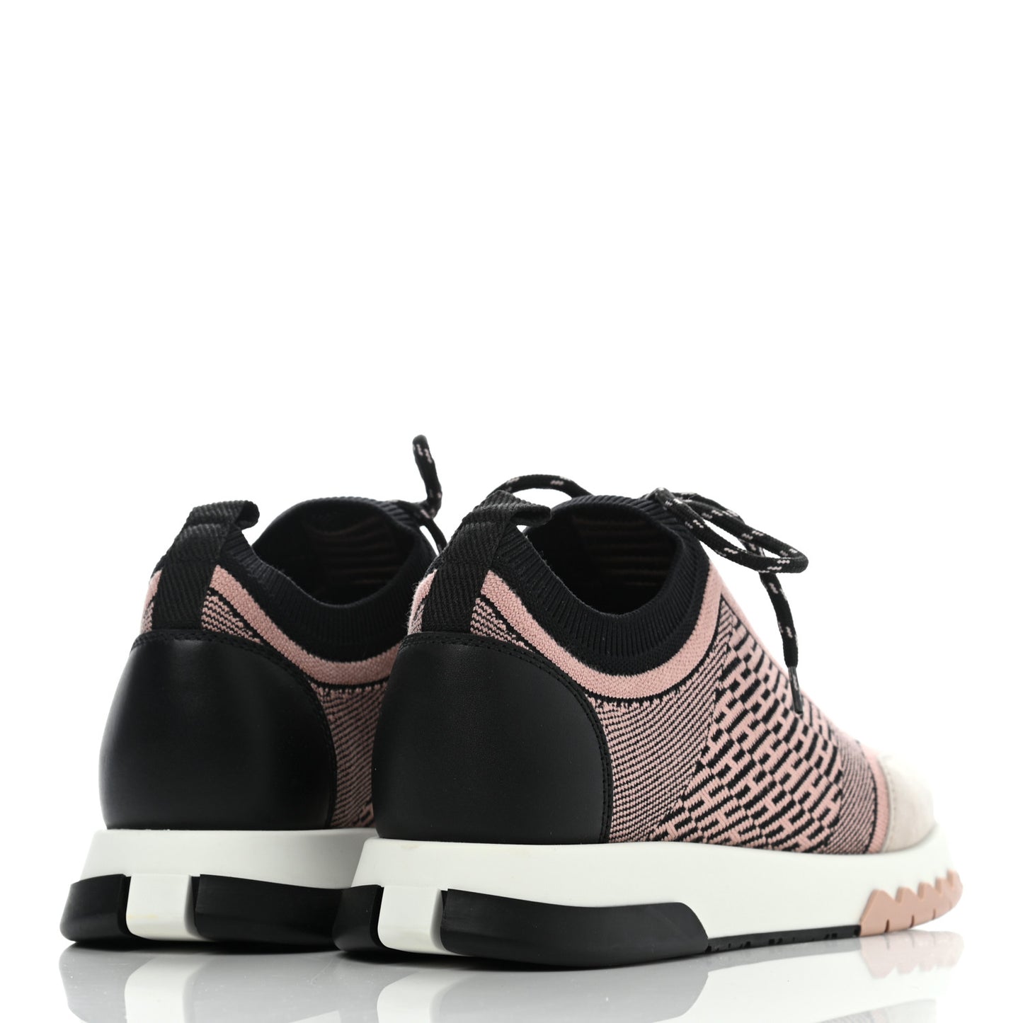 Knit Goatskin Womens Addict Sneakers 37.5 Black Multicolor