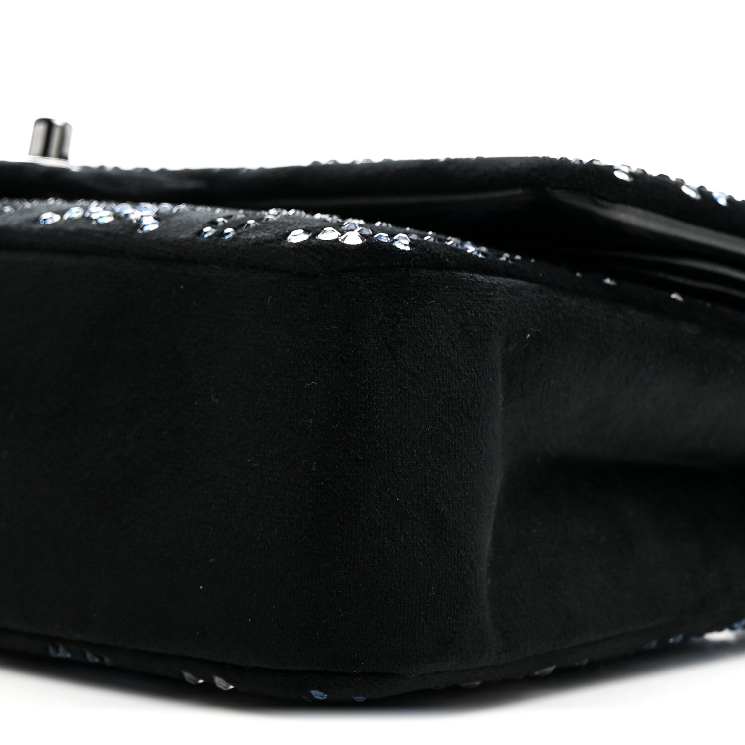 Chanel Velvet Crystal Medium Double Flap Black 10 of 14