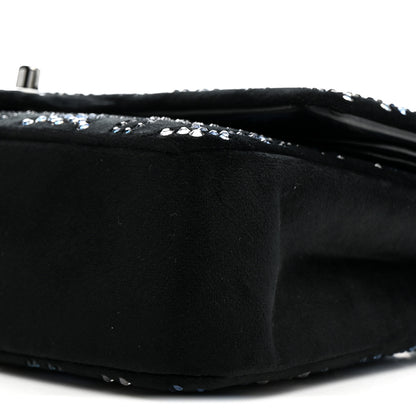 Chanel Velvet Crystal Medium Double Flap Black 10 of 14