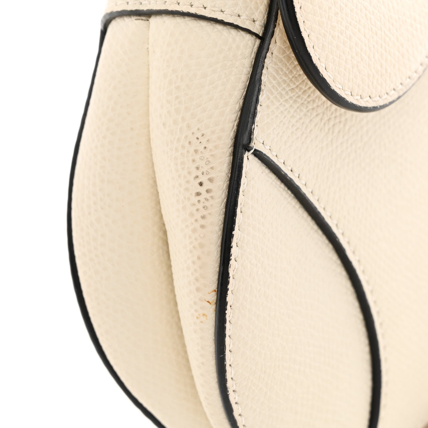 Christian Dior Grained Calfskin Mini Saddle Bag White 14 of 14