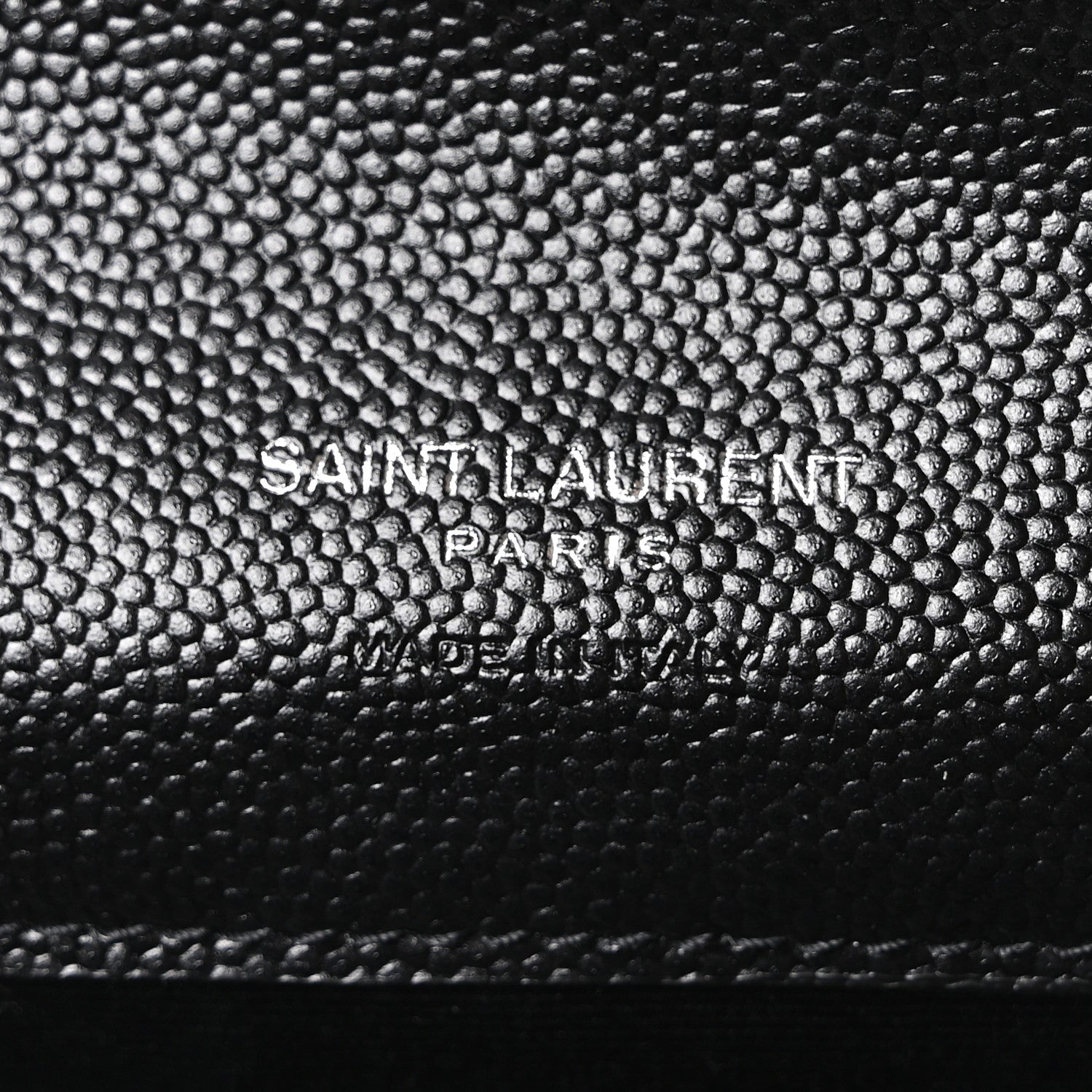 Saint Laurent Grain De Poudre Matelasse Chevron Monogram Envelope Clutch Black 6 of 10