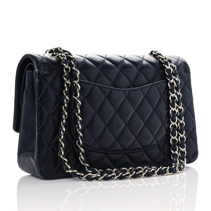 Chanel Lambskin Quilted Medium Double Flap Navy 2 of 12