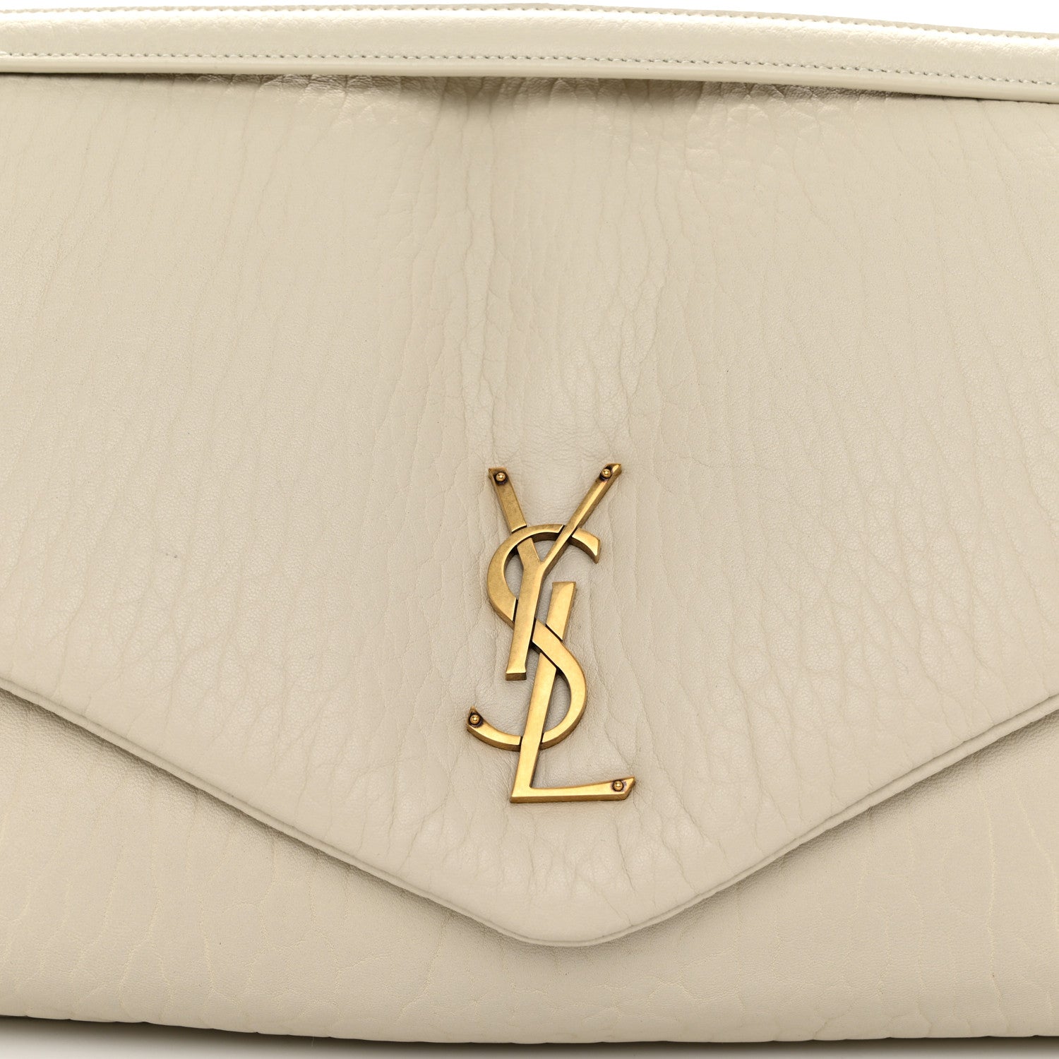 Saint Laurent Grained Lambskin Large Calypso Blanc Vintage 8 of 10