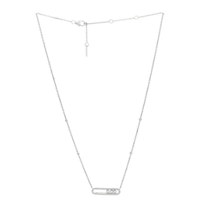 Messika 18K White Gold Diamond Baby Move Pave Necklace 3 of 5