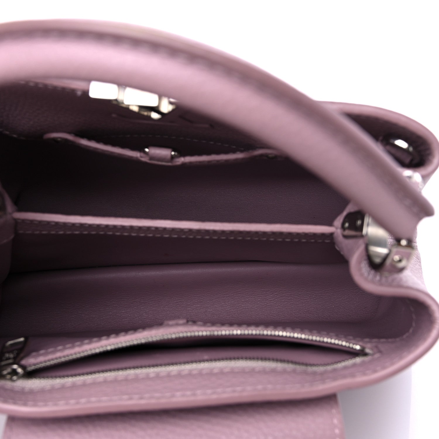 Louis Vuitton Taurillon Iris Blossom Capucines BB Light Purple 5 of 10