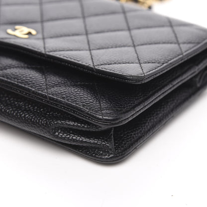 Chanel Caviar Quilted Wallet On Chain WOC Black 10 of 12
