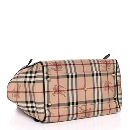 Burberry Haymarket Check Small Canterbury Tote Chocolate 4 of 10