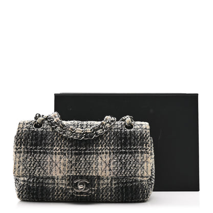 Chanel Tweed Quilted Medium Double Flap Beige White Black 12 of 12