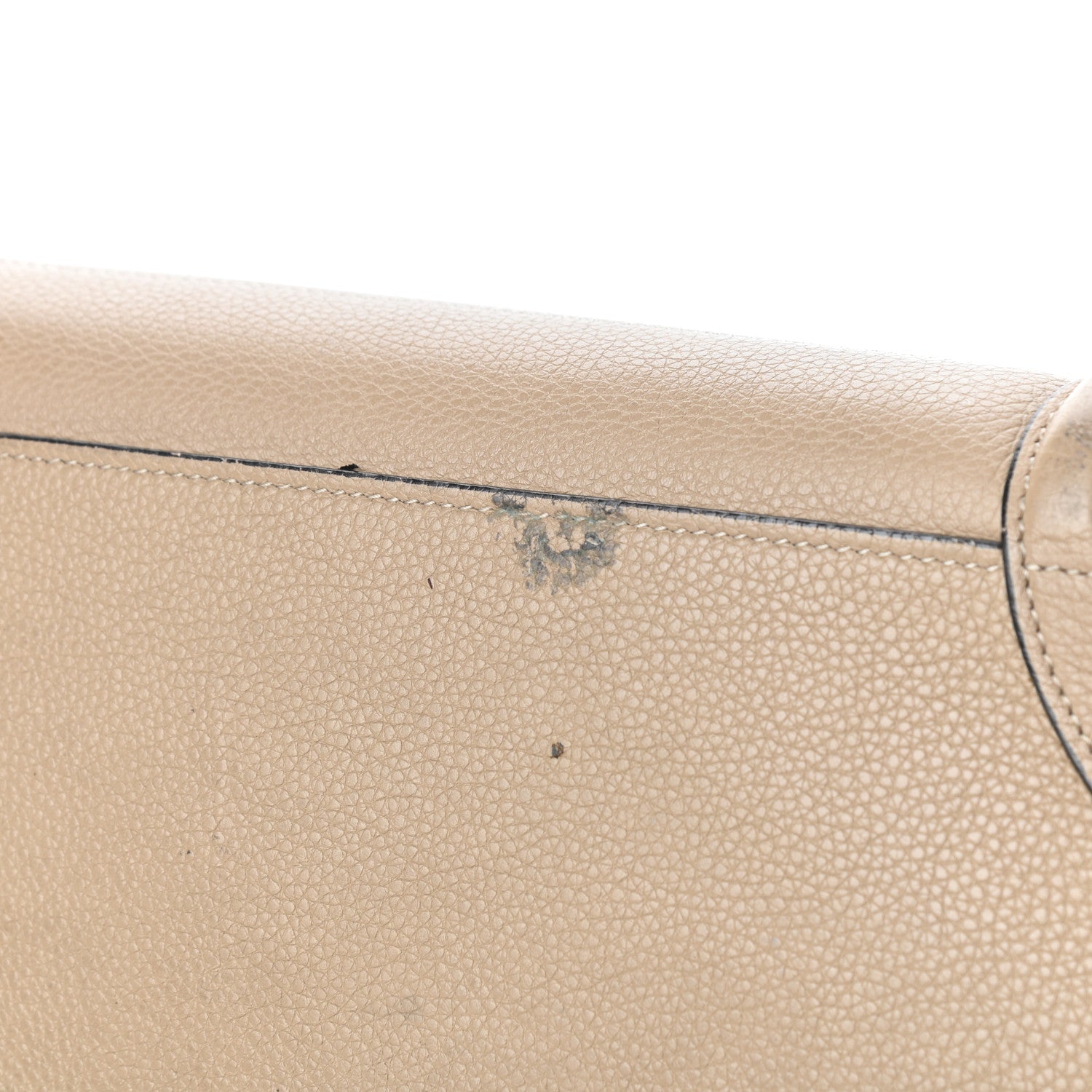 Celine Drummed Calfskin Mini Luggage Dune 9 of 10