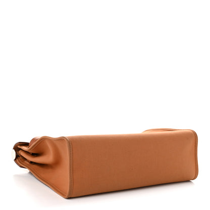 Hermes Toile Officier Vache Hunter Verso Herbag Zip PM 31 Dune Magnolia Fauve 4 of 11