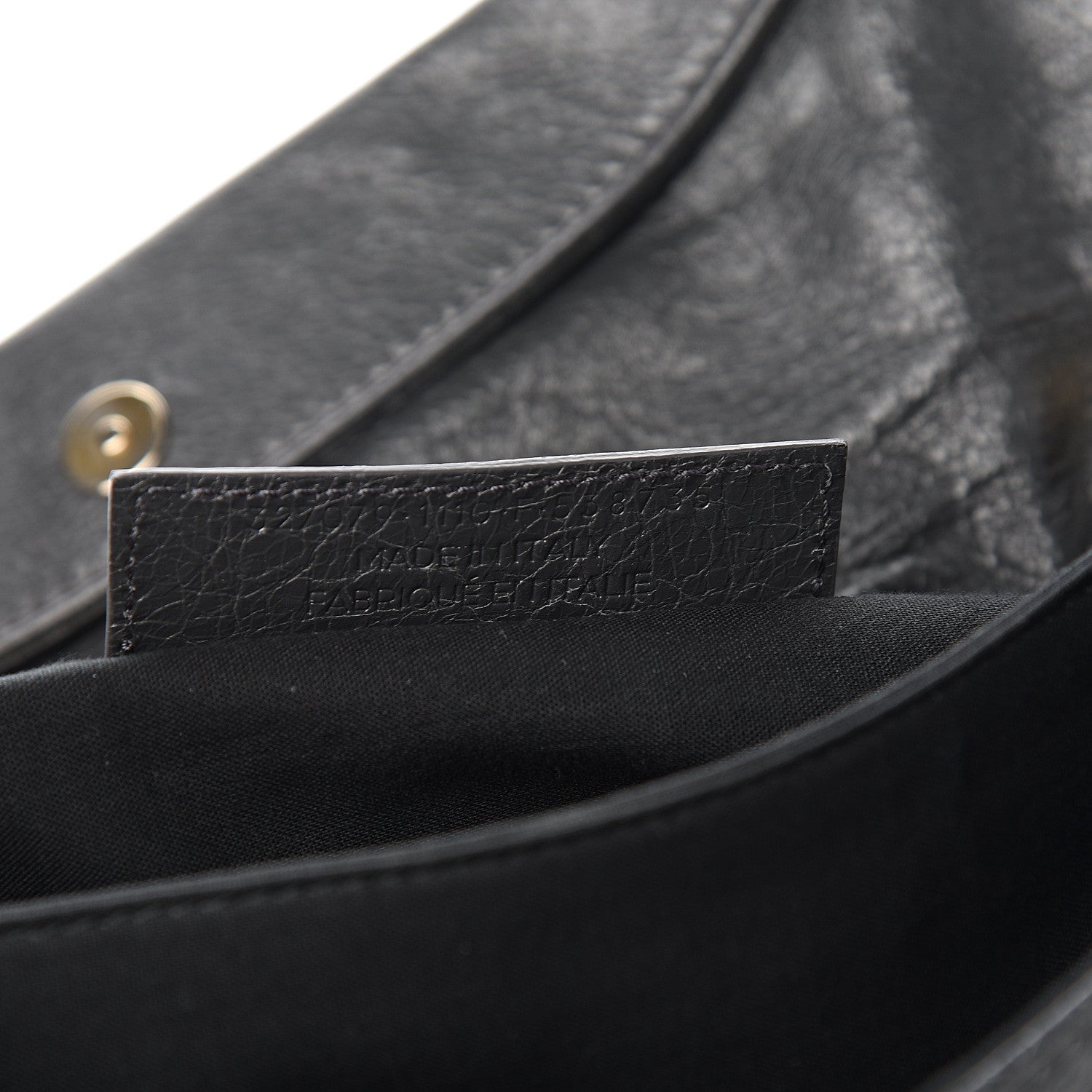 Balenciaga Agneau Giant 12 Gold Hardware Envelope Strap Clutch Gris Fossile 6 of 9