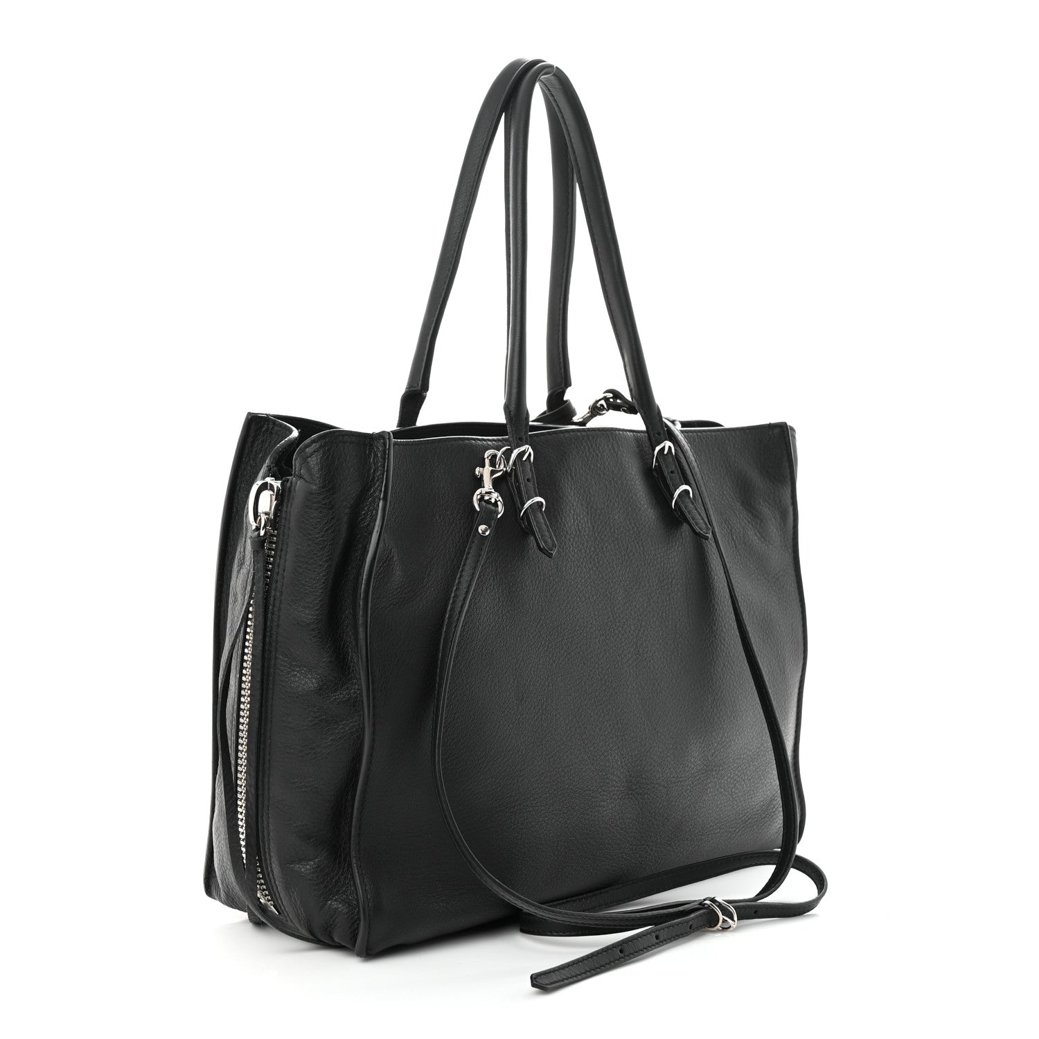 Balenciaga Veau Papier B4 Zip Around Tote Black 3 of 12