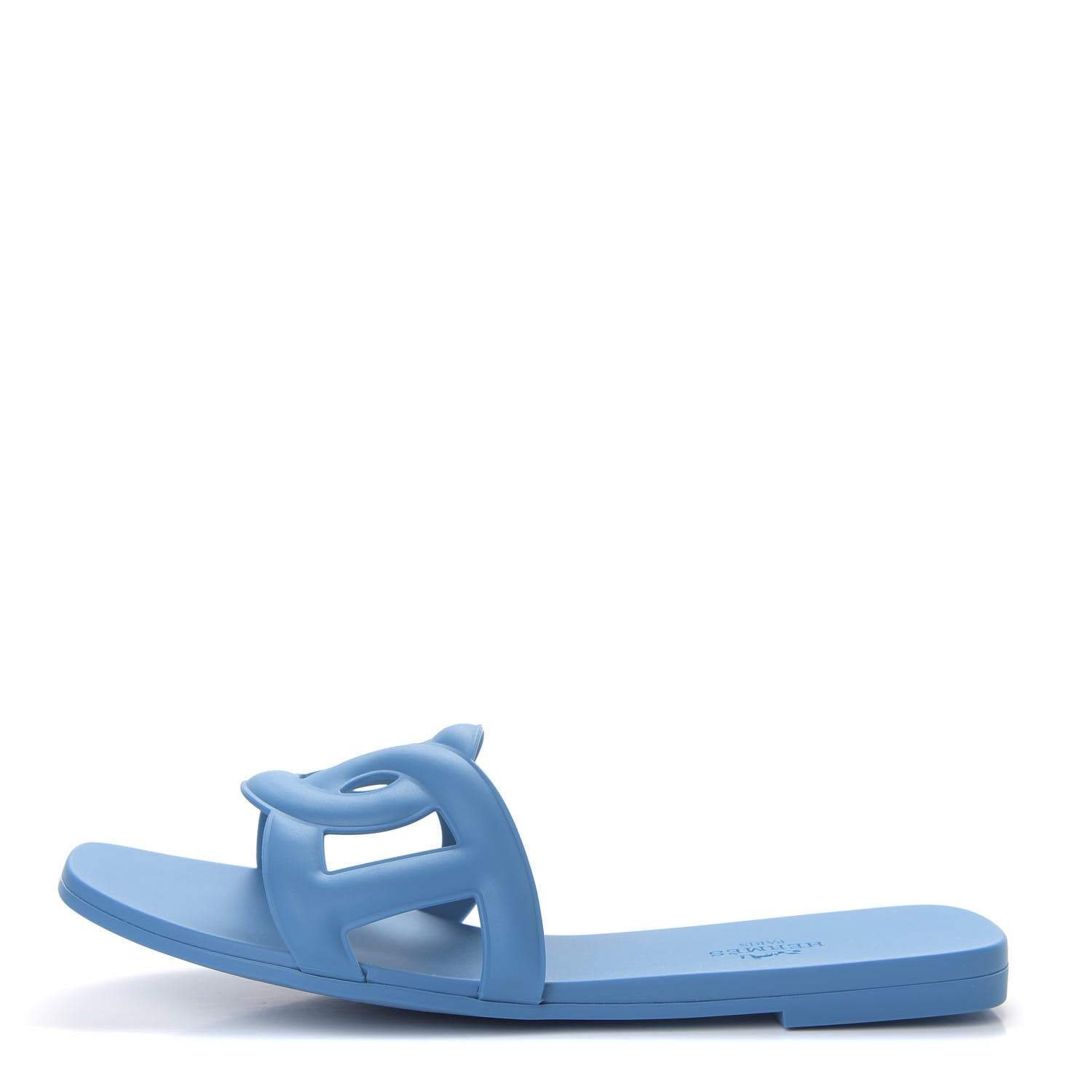 Hermes Rubber Aloha Sandals 38 Bleu Vif 1 of 8