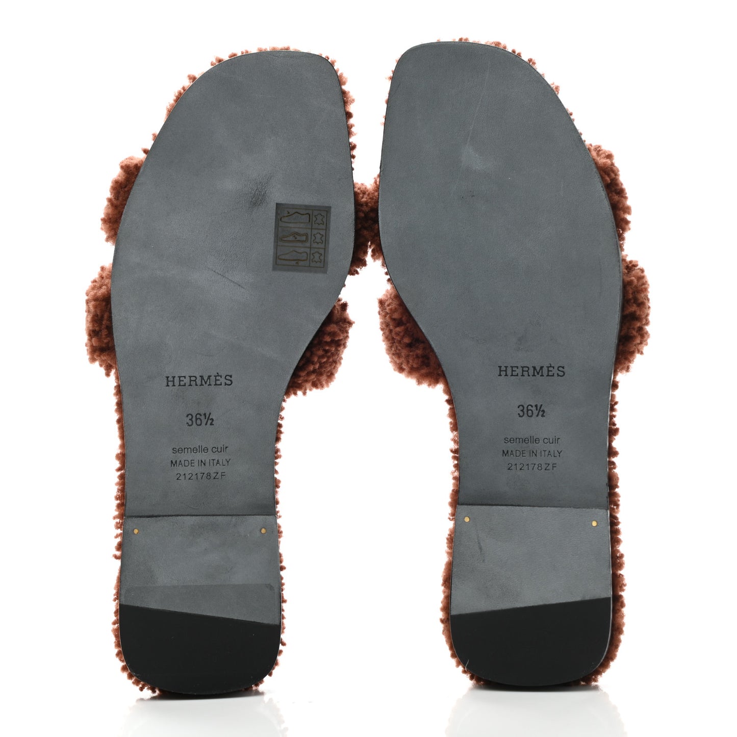 Woolskin Oran Sandals 36.5 Cognac