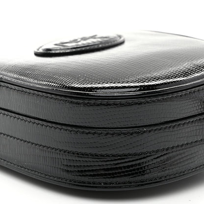 Saint Laurent Calfskin Lizard Embossed Le 61 Camera Bag Black 10 of 10