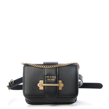 Prada City Calf Cahier Belt Bag Nero Black 1 of 7