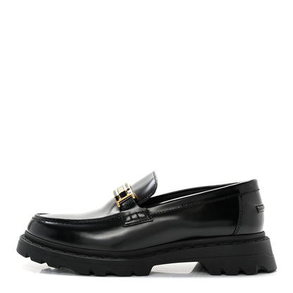 Christian Dior Brushed Calfskin Dior Code Lug Sole 15mm Loafers 37 Black 1 of 12