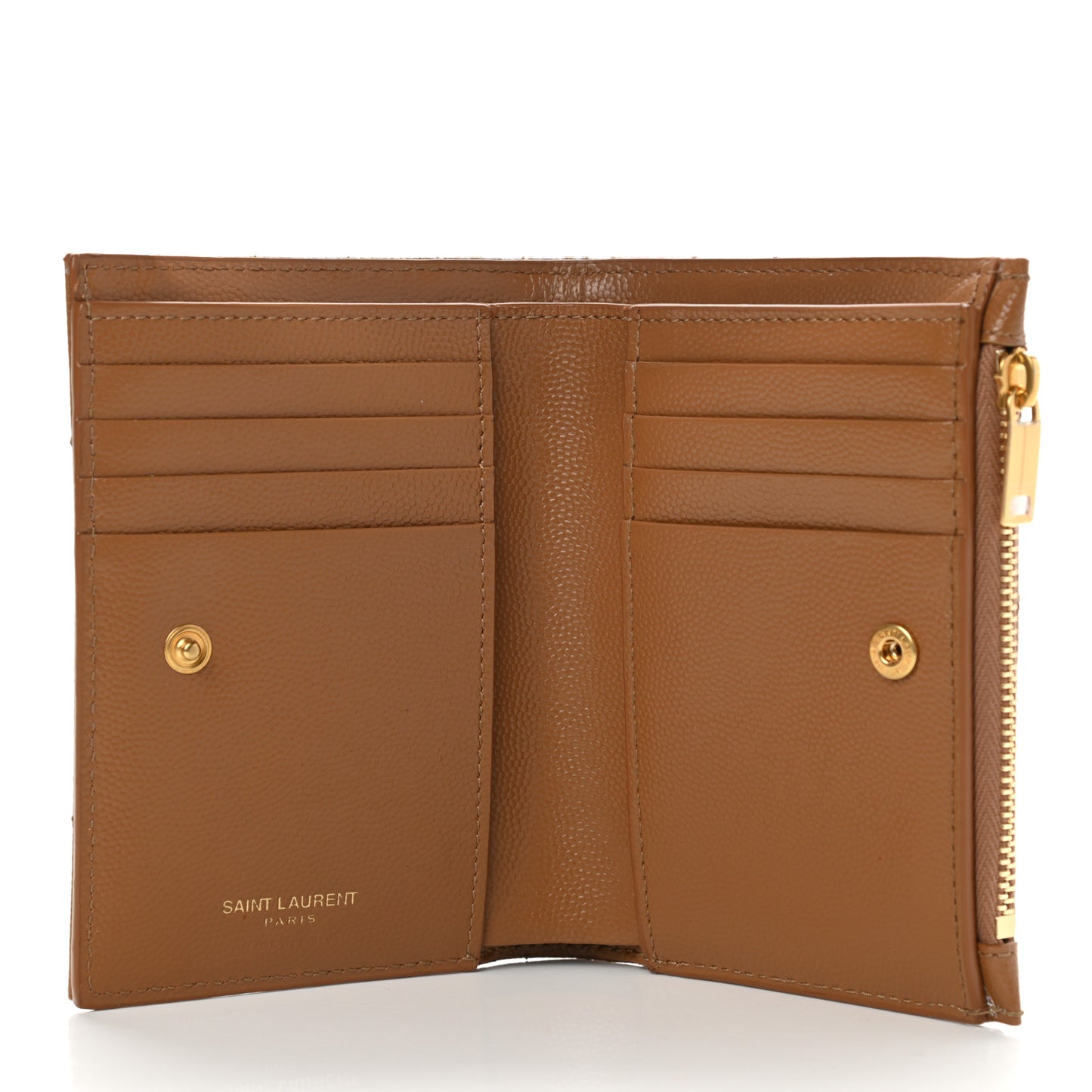 Grain De Poudre Matelasse Chevron Monogram Zipped Card Case Natural Dark