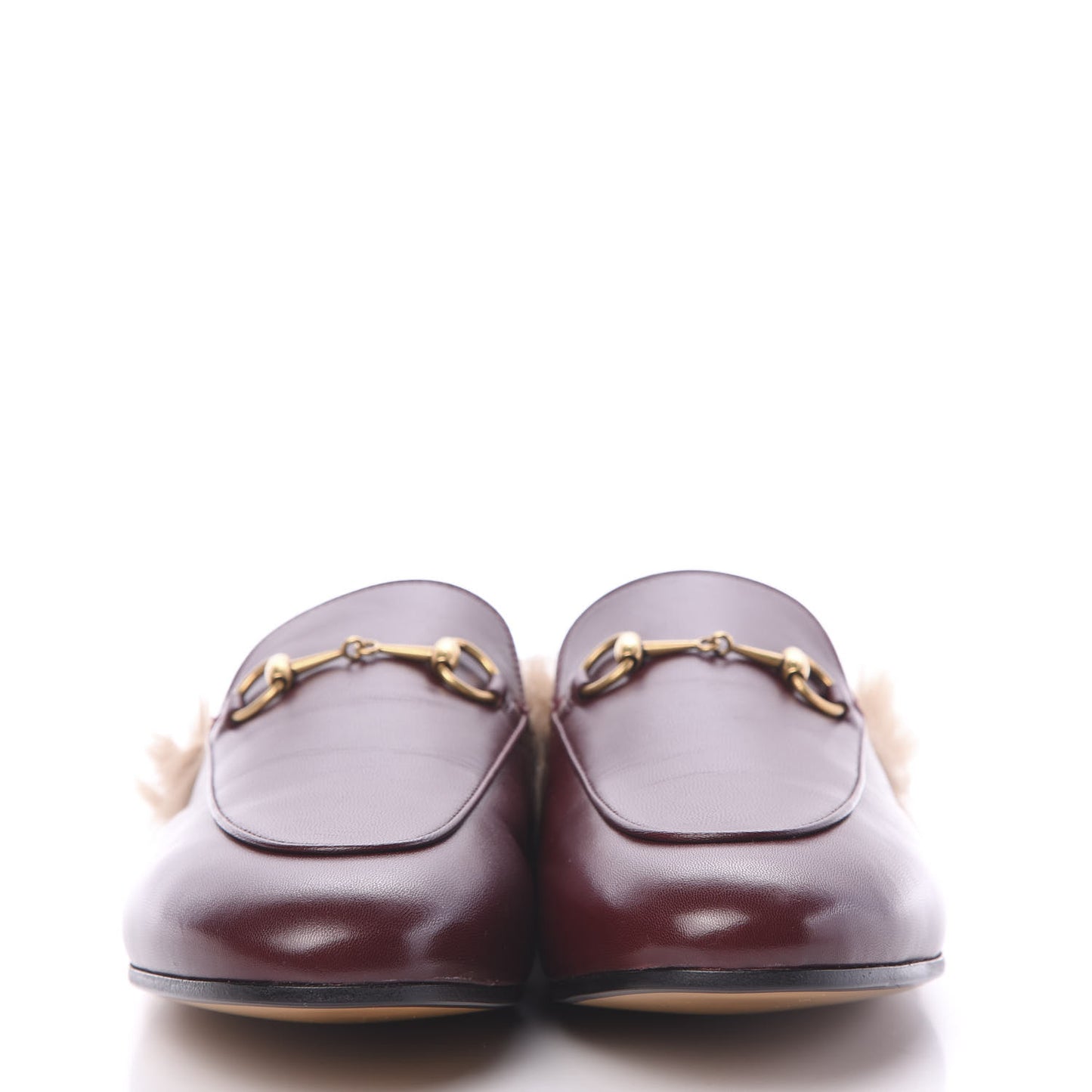 Malaga Kid Fur Womens Princetown Slippers 41.5 Vintage Bordeaux