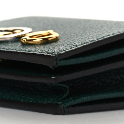 Gucci Grainy Calfskin Zumi Chain Card Case Wallet Vintage Green 9 of 10