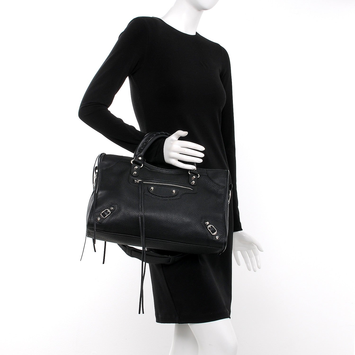 Balenciaga Vibrato Calfskin Classic Hardware City Black 2 of 7