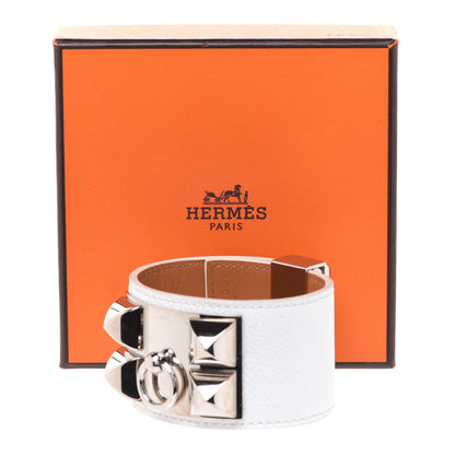 Hermes Epsom Collier de Chien CDC Bracelet S White 8 of 8