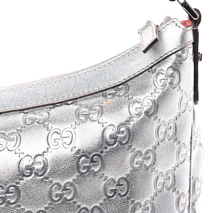 Gucci Metallic Guccissima Pocket Hobo Silver 12 of 13