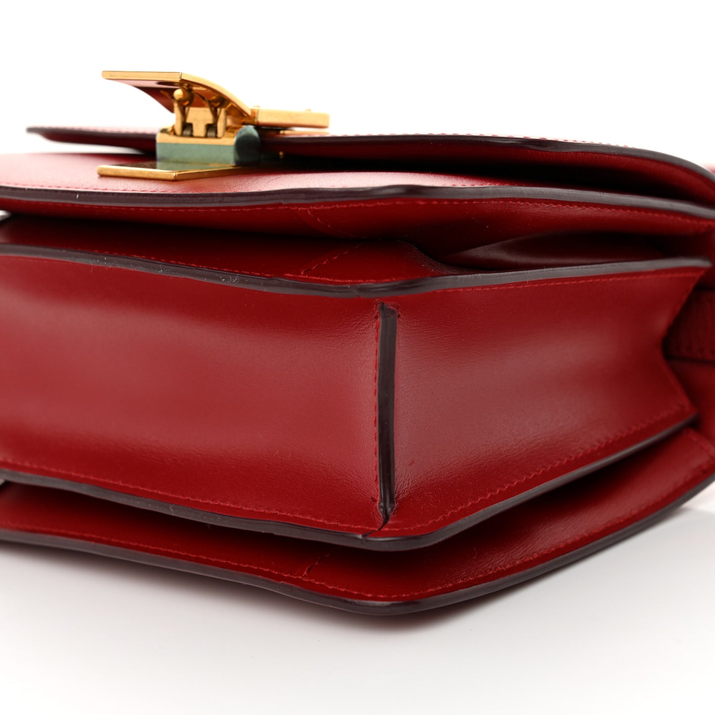 Smooth Calfskin Small Classic Box Flap Bag Red