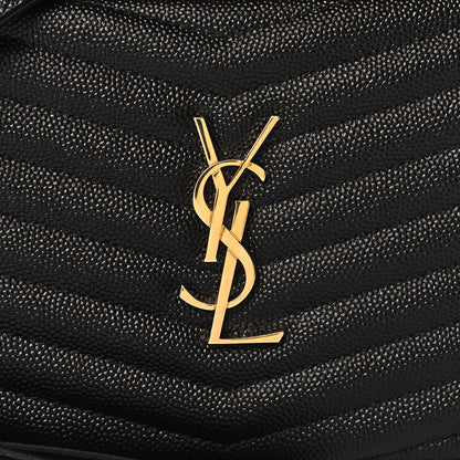 Saint Laurent Grain De Poudre Matelasse Monogram Mini Lou Camera Bag Black 8 of 11