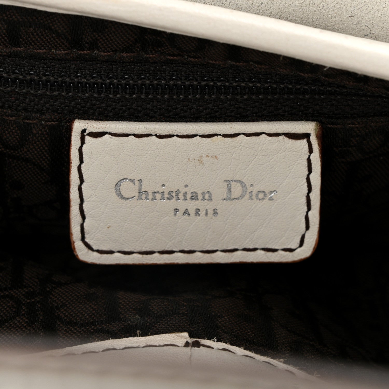 Christian Dior Calfskin Saddle Bag White 6 of 10
