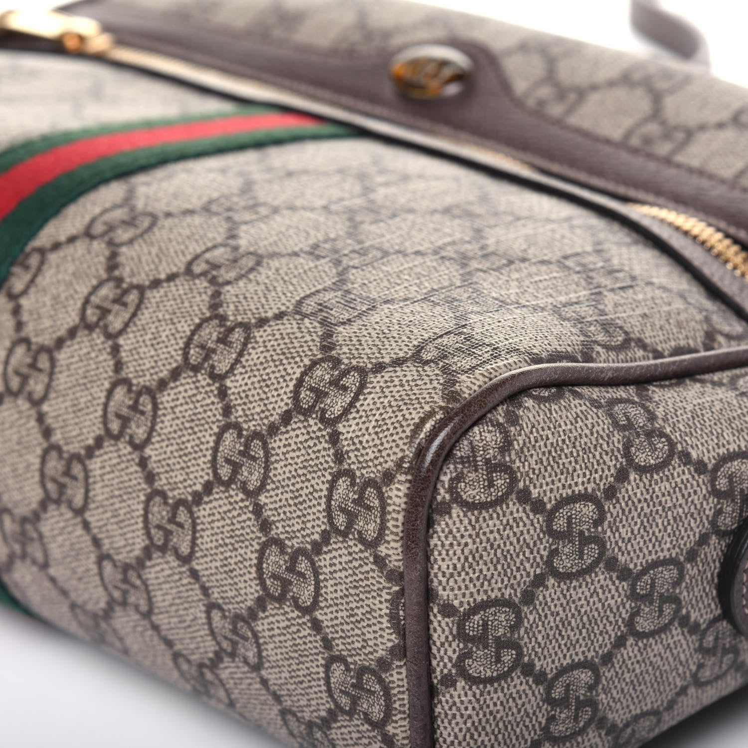 Gucci GG Supreme Monogram Web Small Ophidia Shoulder Bag Brown 15 of 21