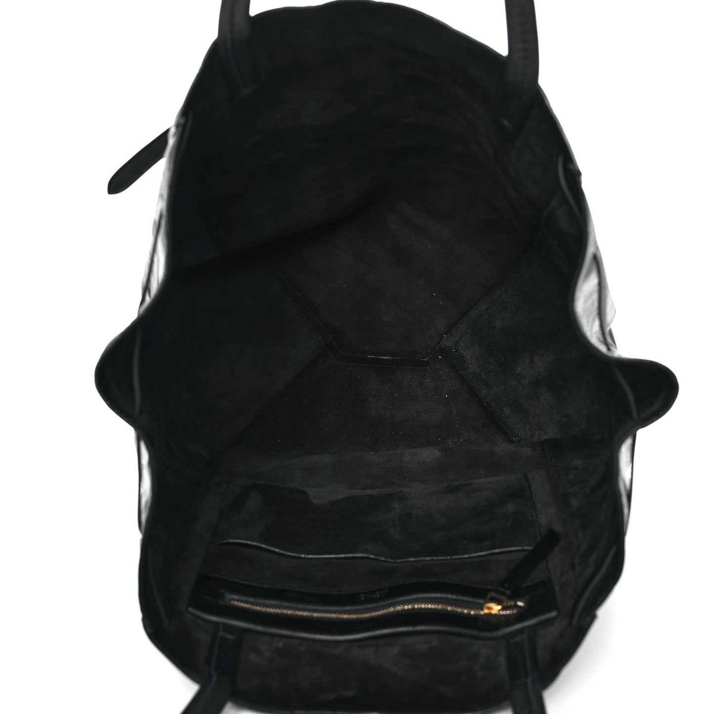 Crocodile Embossed Calfskin Medium Belt Cabas Phantom Black