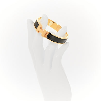 Hermes Enamel Narrow Clic Clac H Bracelet PM Black 2 of 4