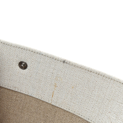 Saint Laurent Linen Calfskin Rive Gauche Tote Optic White 9 of 12