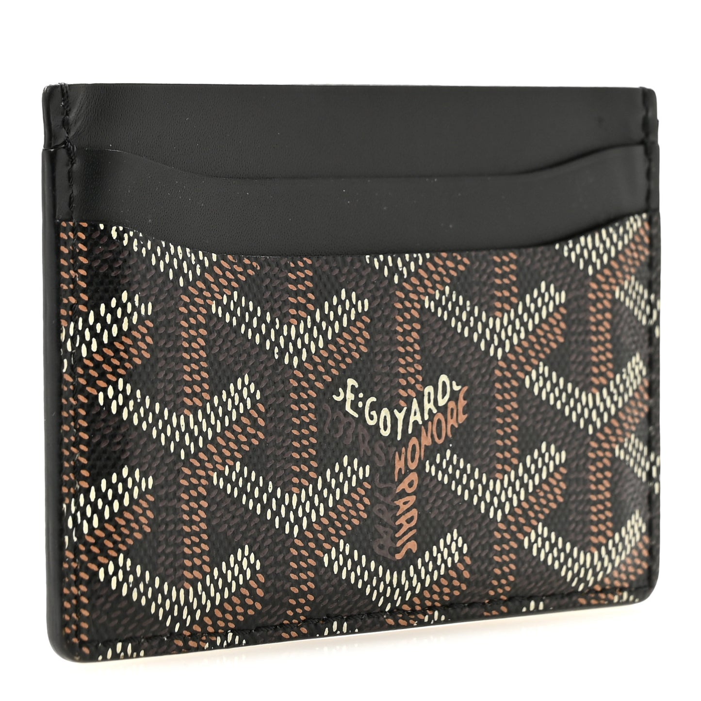 Goyardine Saint Sulpice Card Holder Black