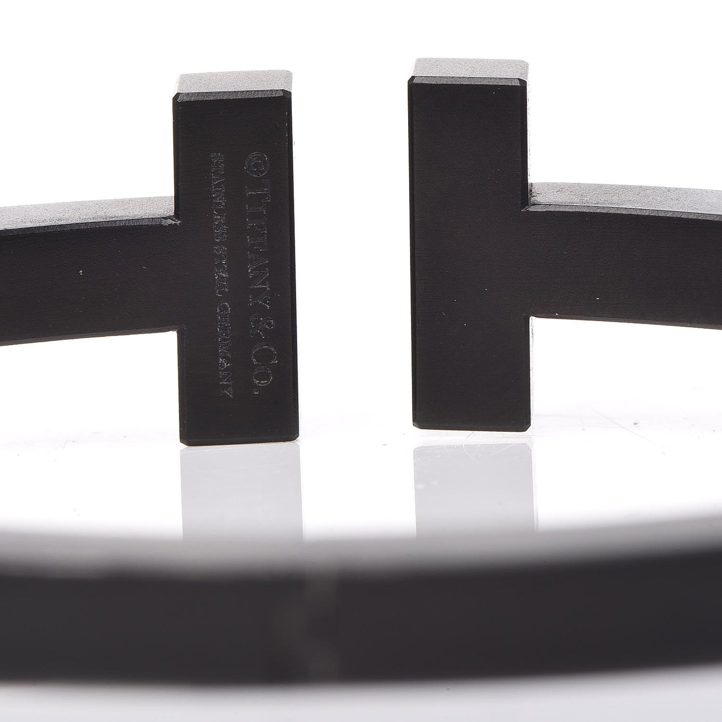 Black-Coated Stainless Steel T Square Bracelet