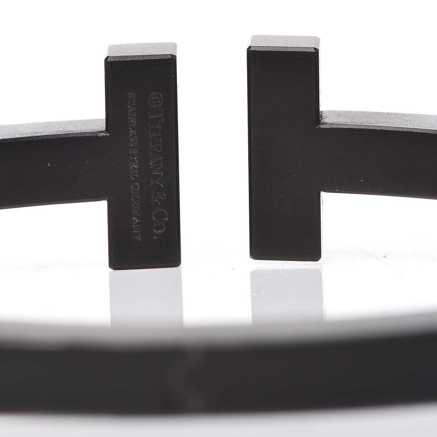 Tiffany Black-Coated Stainless Steel T Square Bracelet 4 of 8