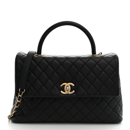 Chanel Caviar Quilted Medium Coco Handle Flap Black 1 of 10