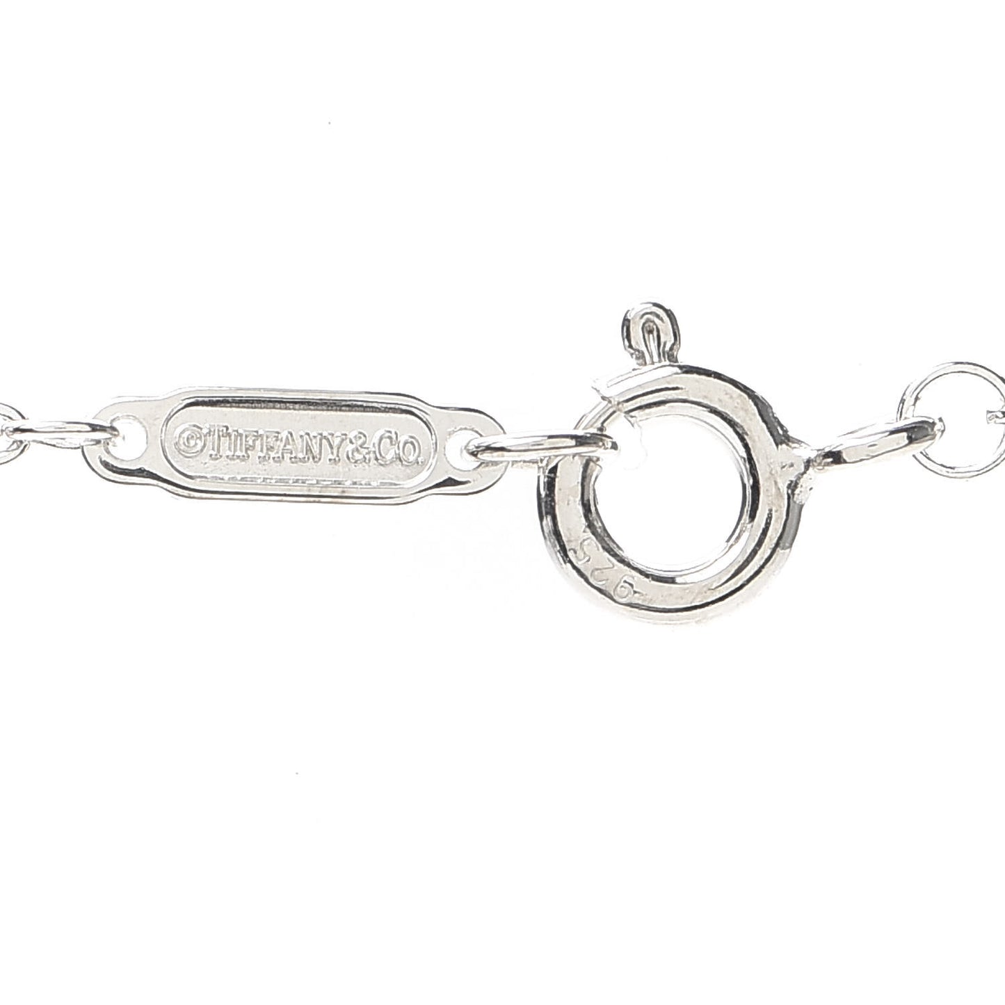 Sterling Silver 11mm Elsa Peretti Open Heart Pendant Necklace