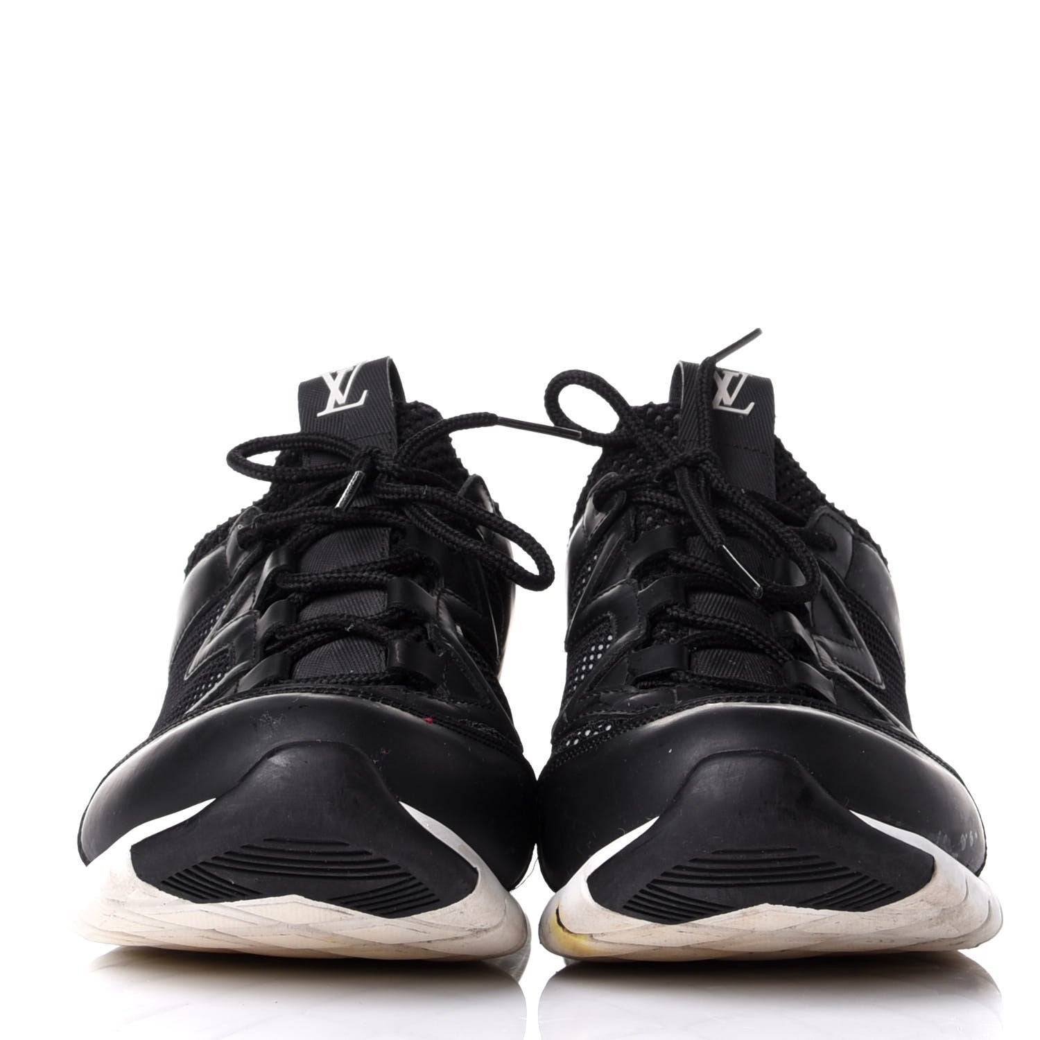 Louis Vuitton Technical Nylon Monogram Rubber Aftergame Sneakers 38 Black 2 of 10