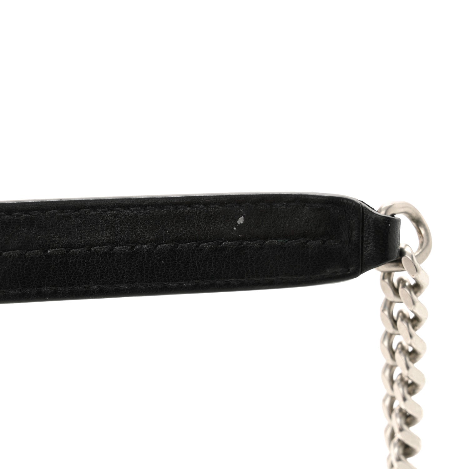 Saint Laurent Lambskin Quilted Small Loulou Puffer Monogram Chain Satchel Black 12 of 15