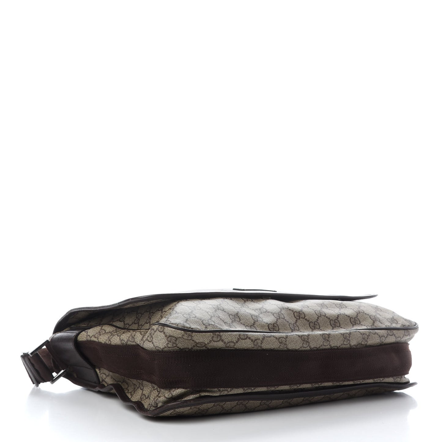 GG Plus Monogram Large Flap Messenger Bag Beige Dark Brown