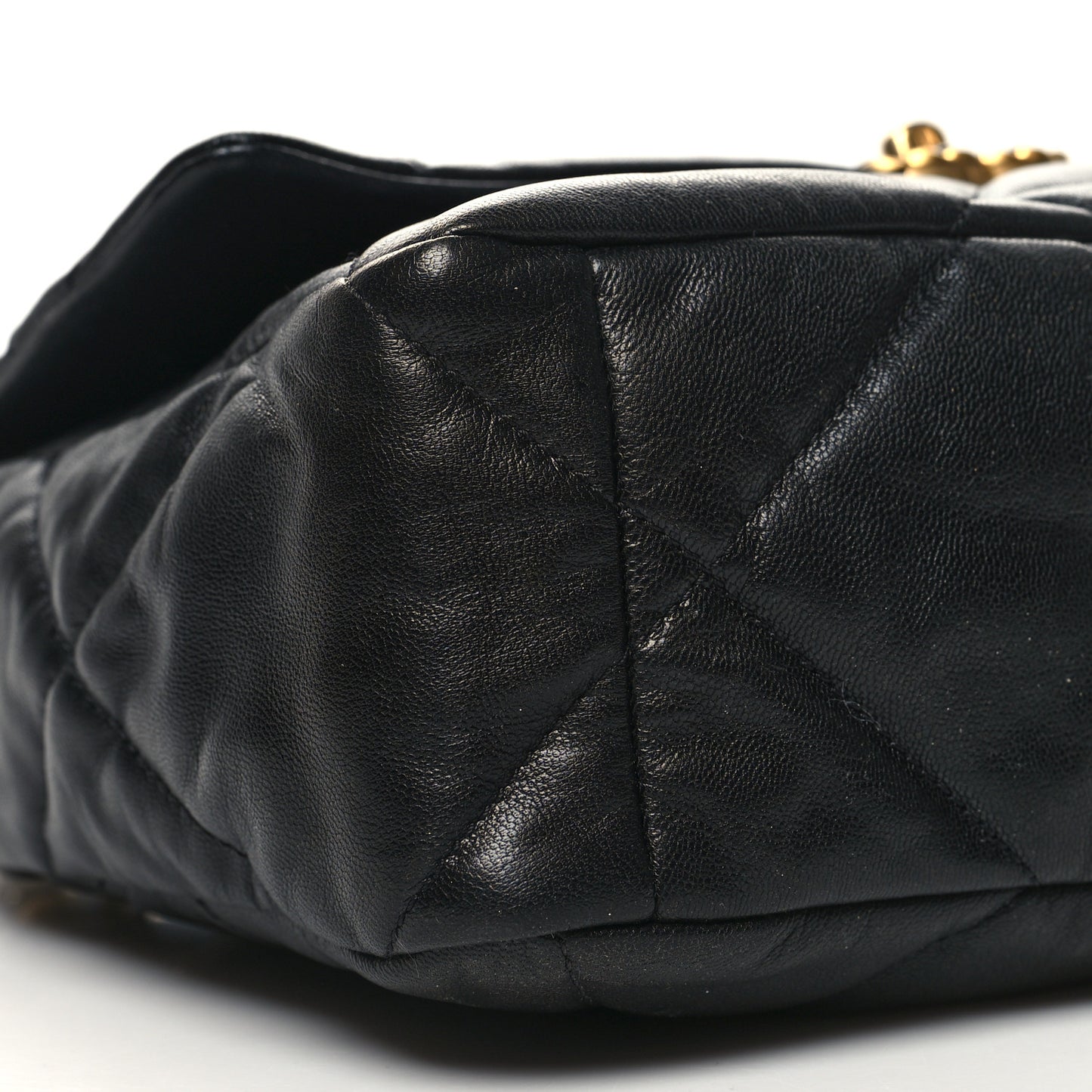 Lambskin Quilted Large Chanel 19 Flap Black