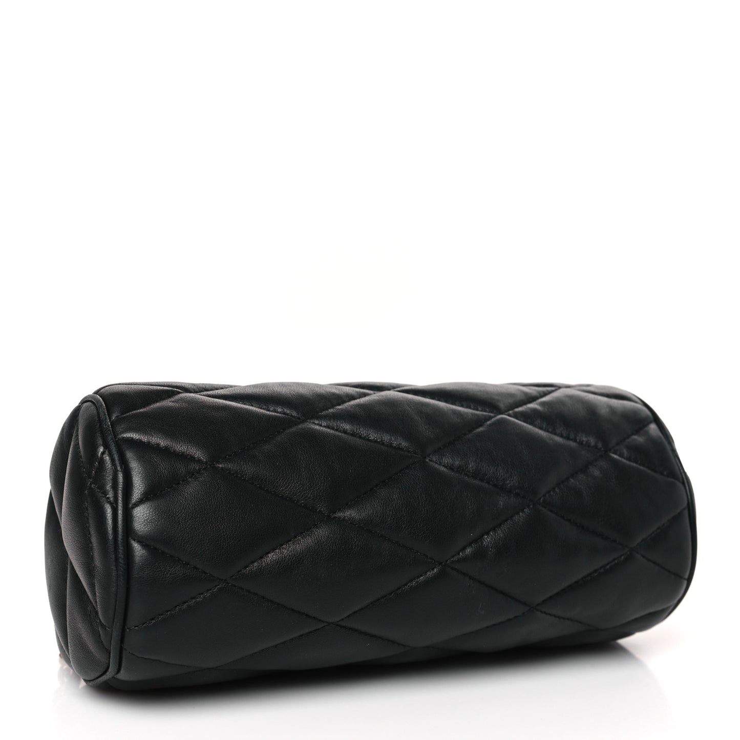 Lambskin Monogram Mini Sade Tube Bag Black