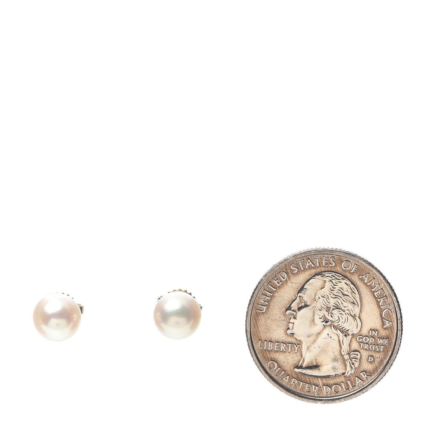 18K Yellow Gold Akoya Pearl 7-7.5mm Earrings